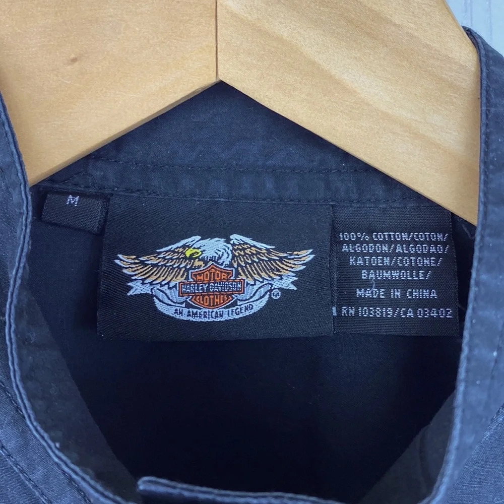 Harley Davidson Y2K Snap down long sleeve Shirt - Picture 9 of 10